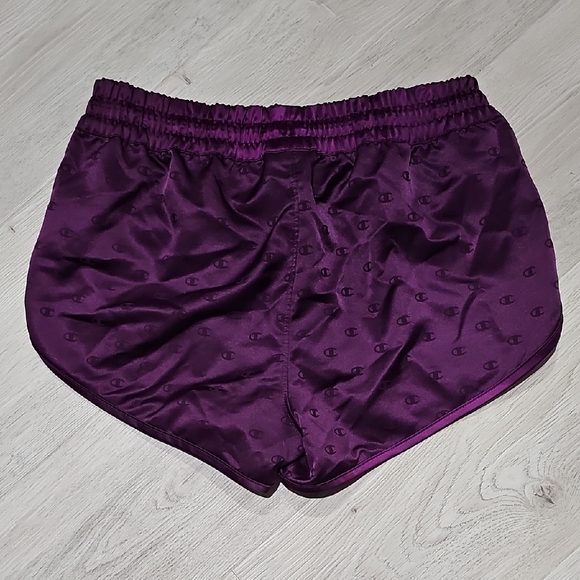 Champion Women's Satin Purple Shorts - Picture 5 of 5